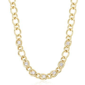 Collana catena donna Brosway Ribbon acciaio oro zirconi BBN34-1