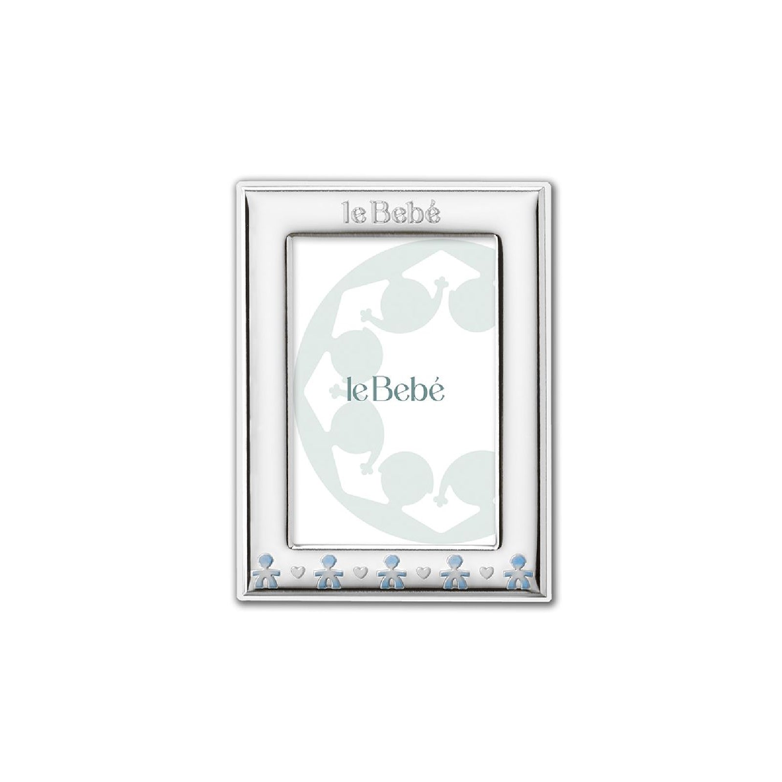 Cornice 9x13 leBebé con sagome a forma di bimbo in argento MISURA UNICA