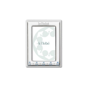 Cornice 9x13 leBebé con sagome a forma di bimbo in argento MISURA UNICA