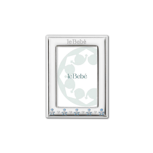 Cornice 9x13 leBebé con sagome a forma di bimbo in argento MISURA UNICA