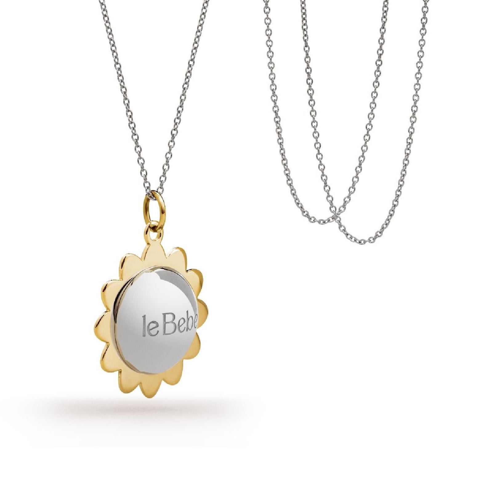 Collana con pendente leBebé in argento placcato oro da donna BE.SNM061