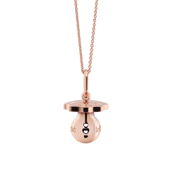 Collana lunga leBebé con ciondolo ciuccio in argento rosé MISURA UNICA
