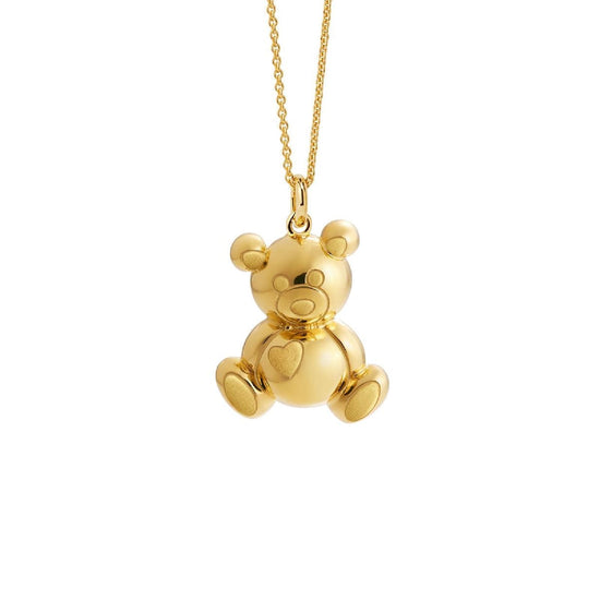 Collana leBebé Suonamore in argento placcato oro con orsetto MISURA UNICA