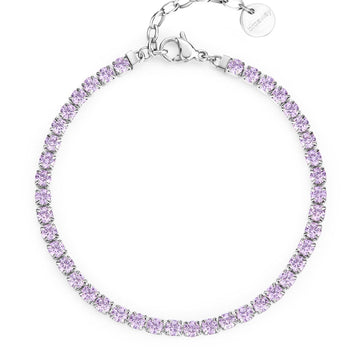 Bracciale tennis donna Brosway Desideri in acciaio con zirconi ametista BEI090-1
