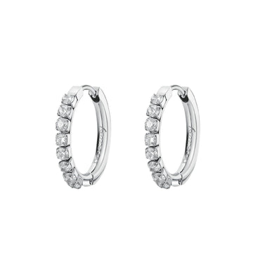 Orecchini cerchio donna Brosway Desideri in acciaio di 21,5 mm con zirconi BEIE012-1