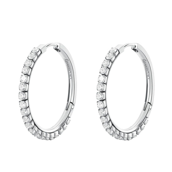Orecchini cerchio donna Brosway Desideri in acciaio di 32,2 mm con zirconi BEIE014-1