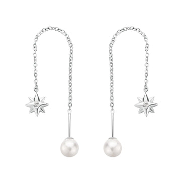 Orecchini donna Brosway Chakra in acciaio rosa dei venti perle e cristalli BHKE184-1