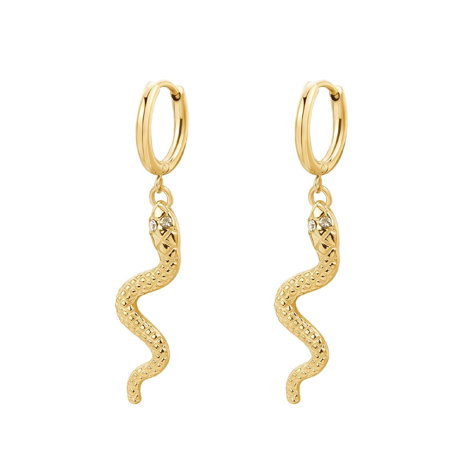 Orecchini pendenti Brosway Chakra donna acciaio dorato con e serpenti BHKE193-1