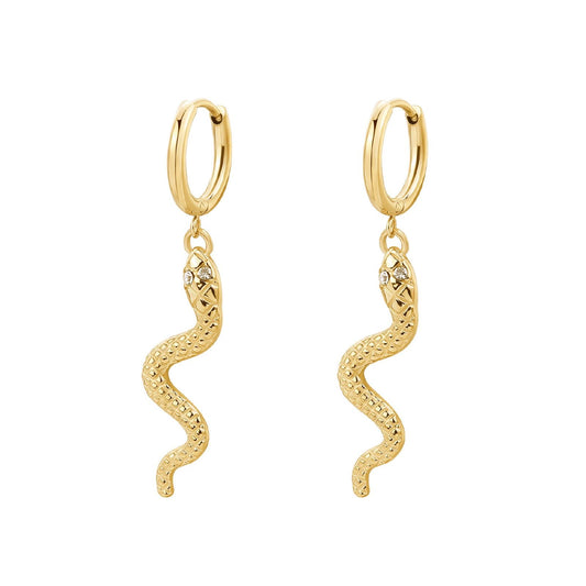 Orecchini pendenti Brosway Chakra donna acciaio dorato con e serpenti BHKE193-1