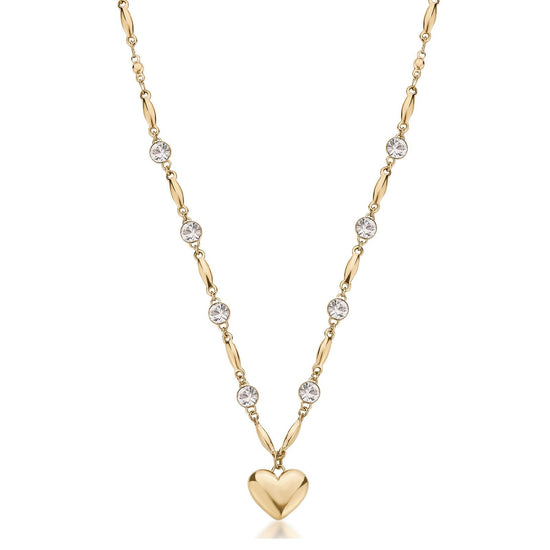 Collana donna Brosway Chakra in acciaio dorato con cuore e cristalli BHKN132-1