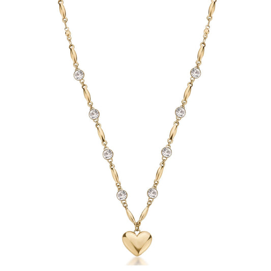 Collana donna Brosway Chakra in acciaio dorato con cuore e cristalli BHKN132-1