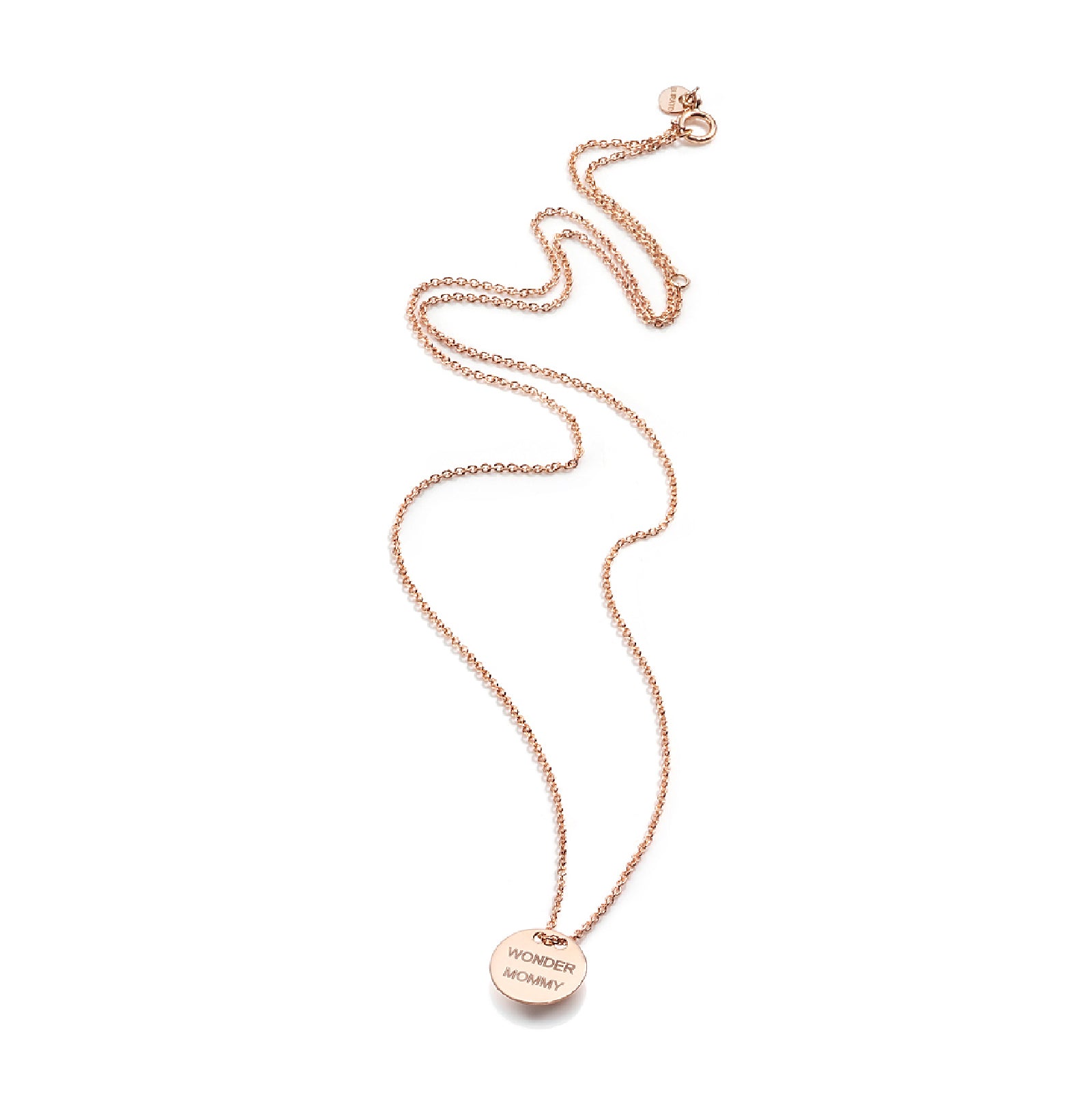 Collana girocollo Burato Paillettes donna oro rosa incisione wonder mommy BN911