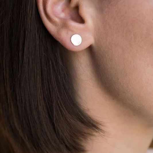 Mono orecchino tondo Burato Paillettes donna oro rosa diametro 8mm BN933-2