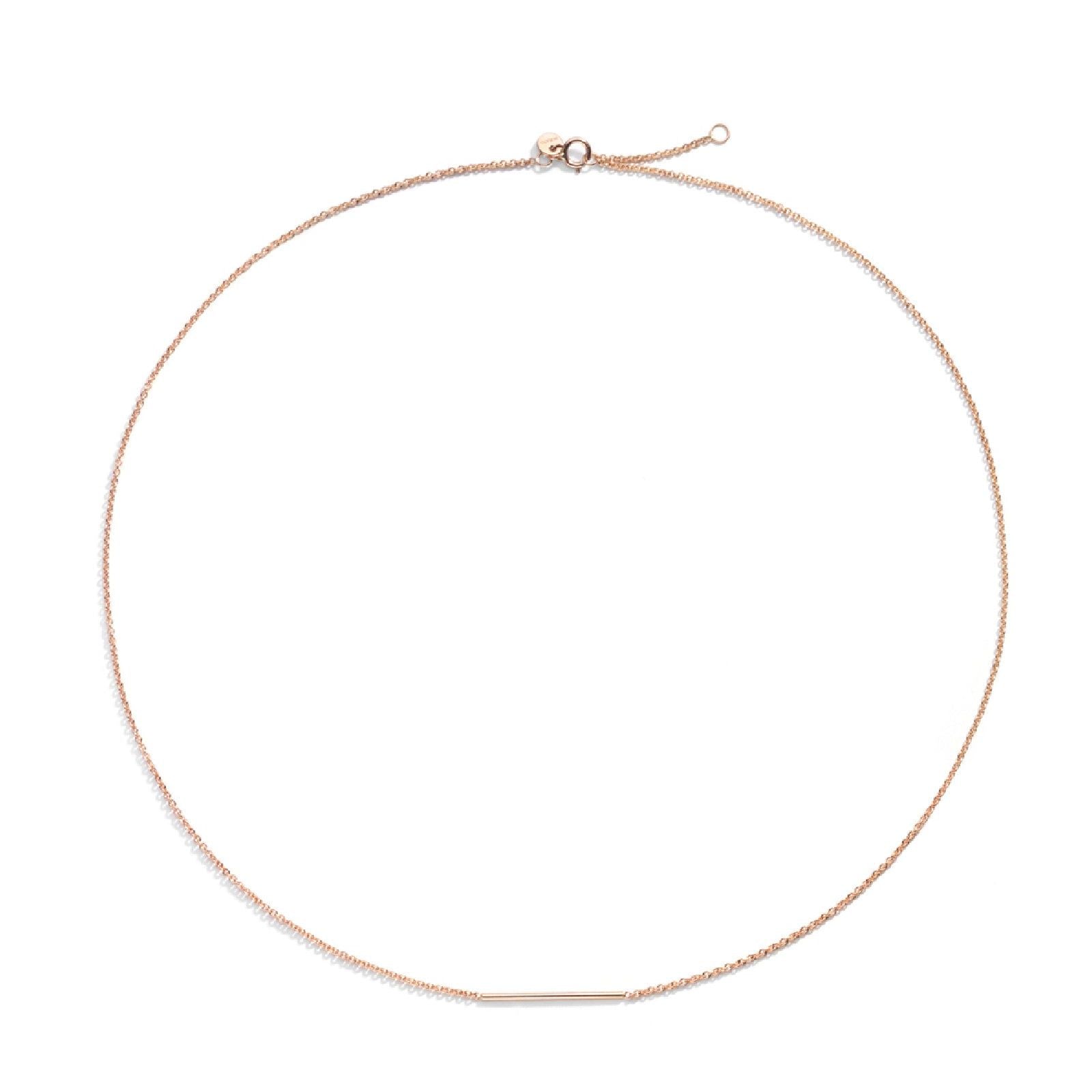 Collana donna Burato Linee ed Archi oro rosa linea rigida piccola BN944-1