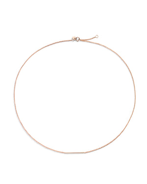 Collana girocollo della collezione Burato Linee ed Archi da donna in oro rosa 18kt con linea rigida piccola al centro BN944