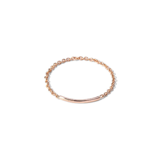 Anello Burato Linee ed Archi donna oro rosa con maglie sottili e arco BN972-1