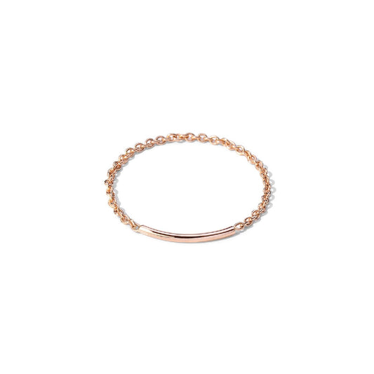 Anello Burato Linee ed Archi donna oro rosa con maglie sottili e arco BN972-1
