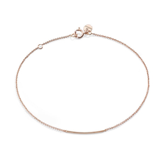 Bracciale donna Burato Linee ed Archi oro rosa maglie sottili e arco rigido BN988-1