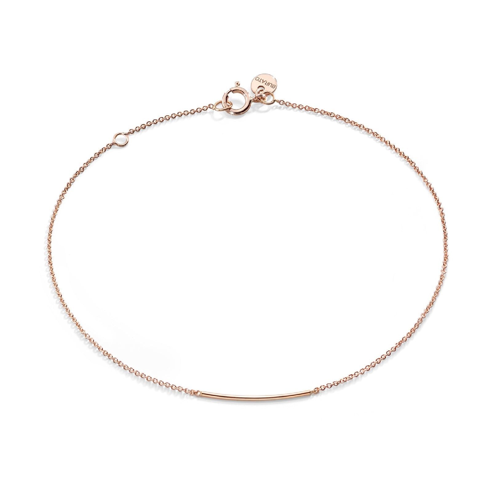 Bracciale donna Burato Linee ed Archi oro rosa maglie sottili e arco rigido BN988-1