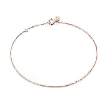 Bracciale donna Burato Linee ed Archi oro rosa maglie sottili e arco rigido BN988-1