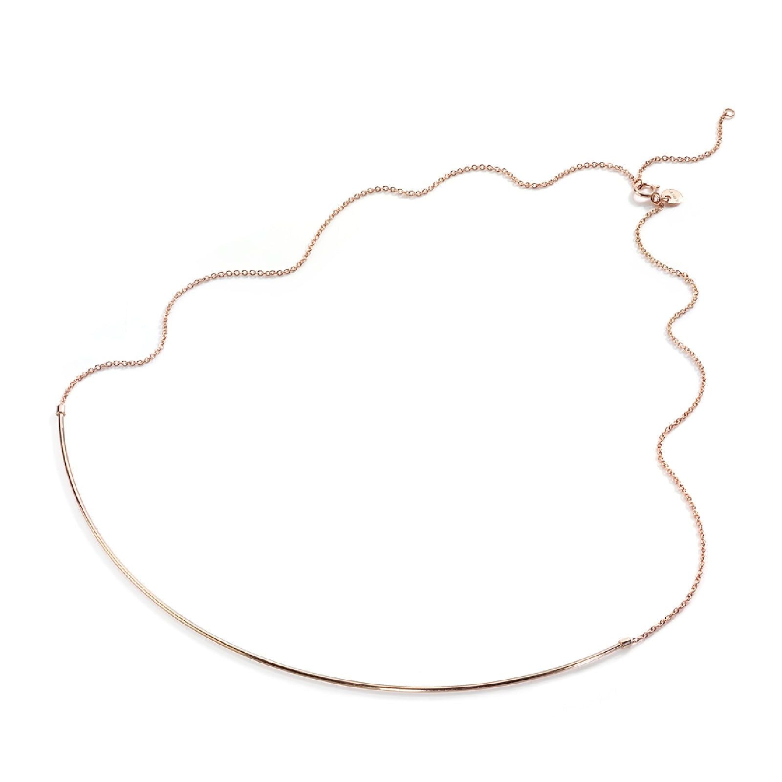 Collana donna Burato Linee ed Archi oro rosa semicerchio rigido BO021-1