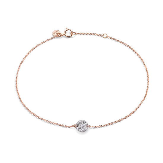 Bracciale Burato Paillettes donna oro rosa con elemento in diamanti 0,09ct BO137-1