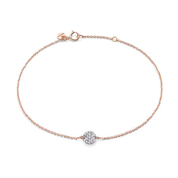 Bracciale Burato Paillettes donna oro rosa con elemento in diamanti 0,09ct BO137-1