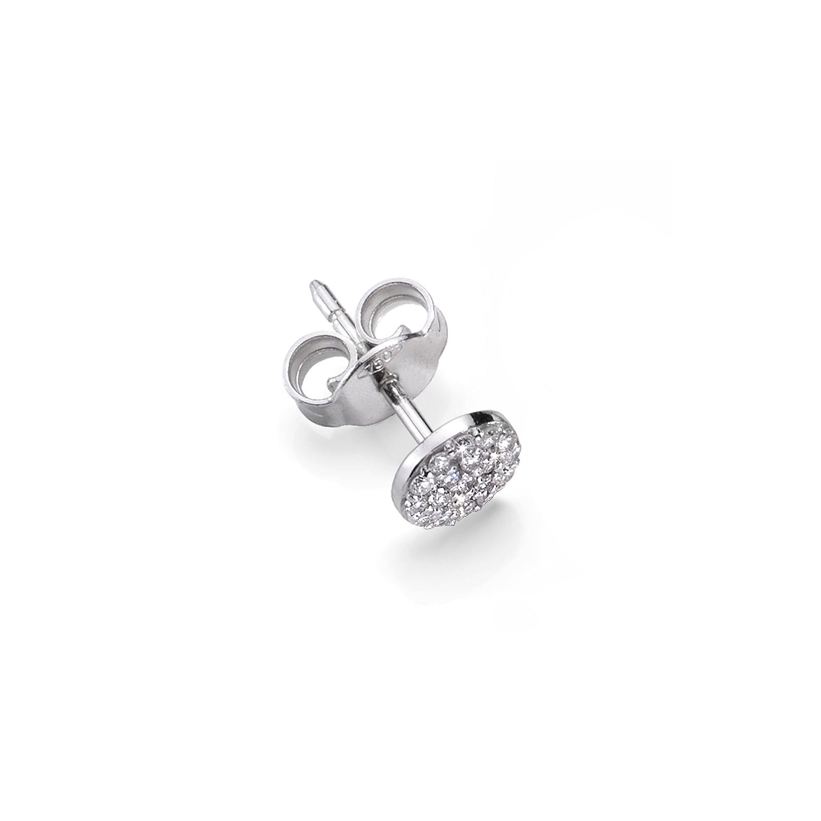 Mono orecchino Burato Paillettes donna oro bianco diamanti 0,09ct BO139-1