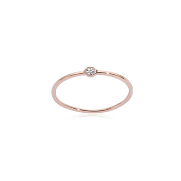 Anello solitario Burato Solitaire donna in oro rosa e diamante 0,03ct cipollina BP940-1