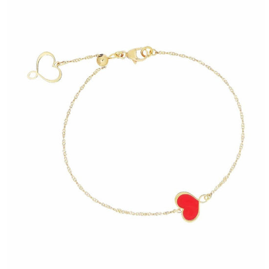 Bracciale donna Maman et Sophie Logo argento dorato cuore rosso BPMES1-1