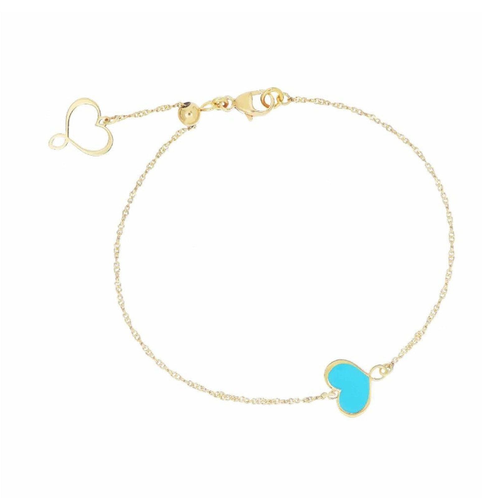 Bracciale donna Maman et Sophie Logo argento dorato cuore azzurro BPMES5-1