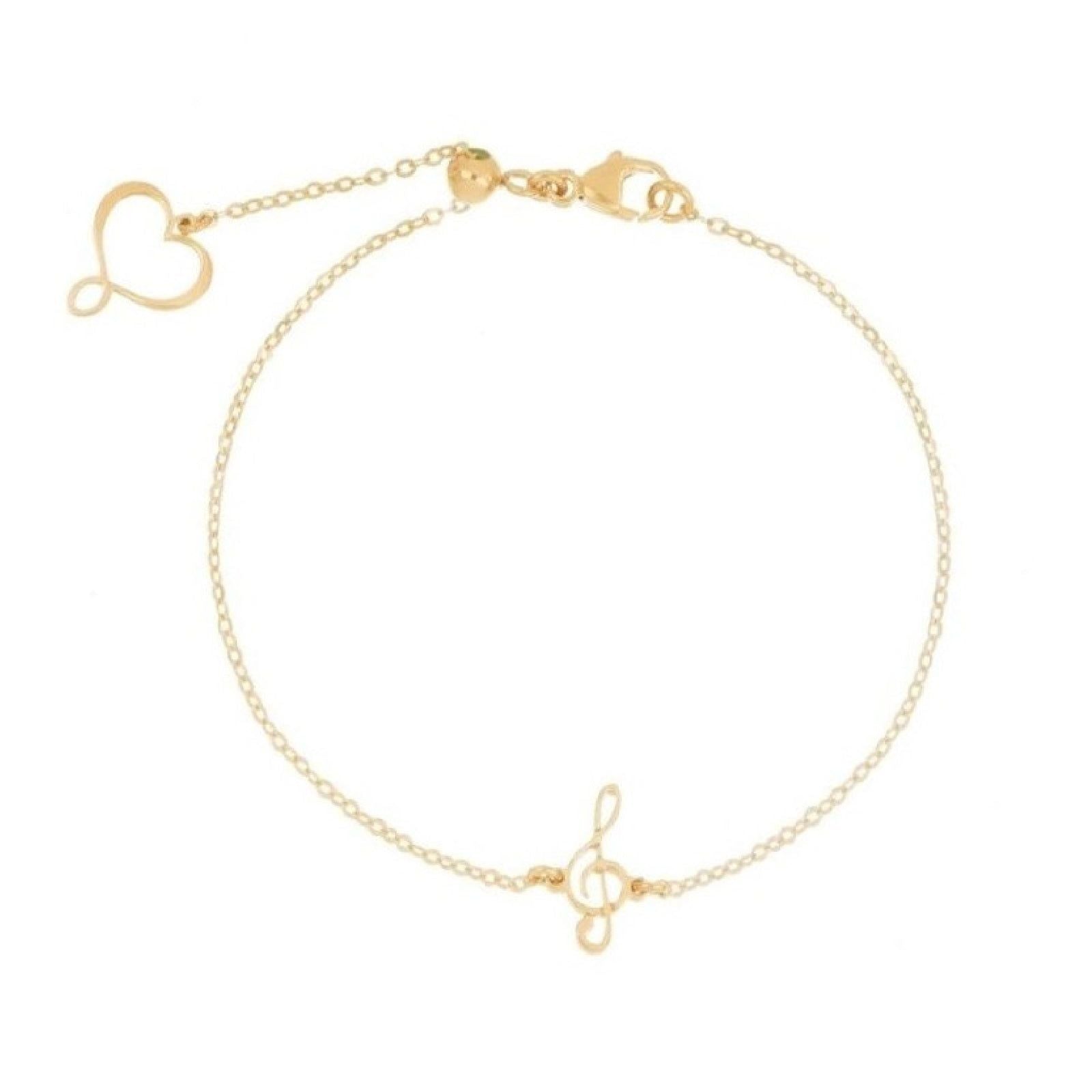 Bracciale donna Maman et Sophie Violino d'oro argento dorato chiave violino BPVIO1CHGI-1