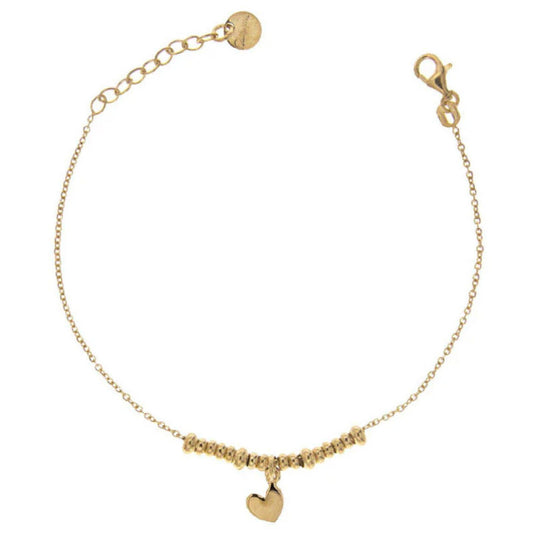Bracciale donna Rue Des Mille I Sogni Son Desideri argento dorato con cuore BR-002-1SOG-CUO-AU-1