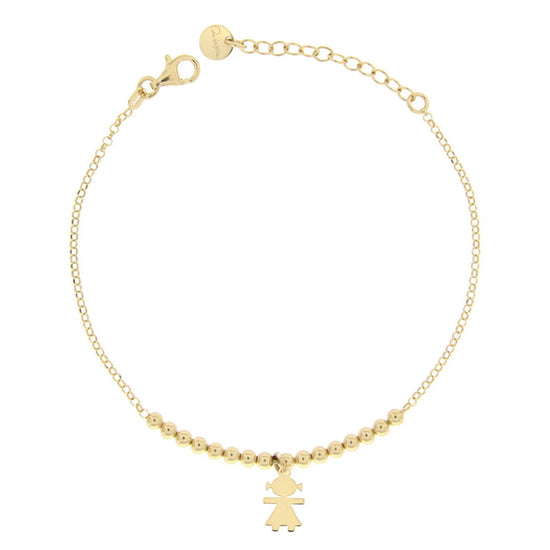 Bracciale donna Rue Des Mille I Sogni Son Desideri argento dorato con bimba BR-1SOGG-PL-BIMBA-AU-1