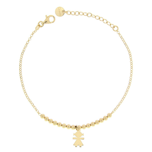 Bracciale donna Rue Des Mille I Sogni Son Desideri argento dorato con bimba BR-1SOGG-PL-BIMBA-AU-1