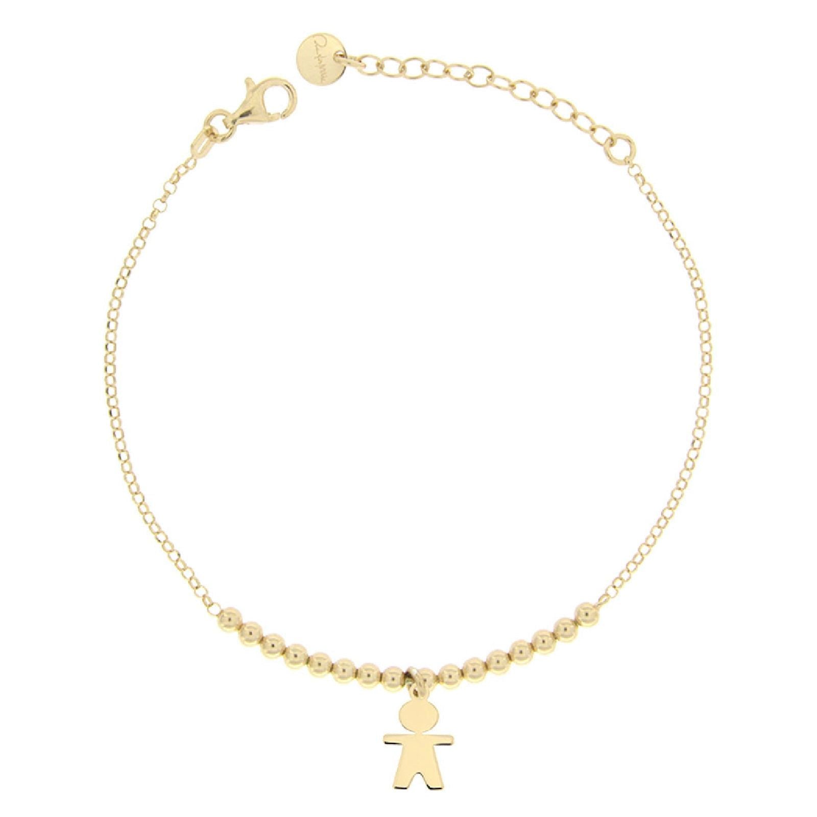 Bracciale donna Rue Des Mille I Sogni Son Desideri argento dorato con bimbo BR-1SOGG-PL-BIMBO-AU-1