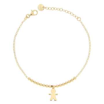 Bracciale donna Rue Des Mille I Sogni Son Desideri argento dorato con bimbo BR-1SOGG-PL-BIMBO-AU-1