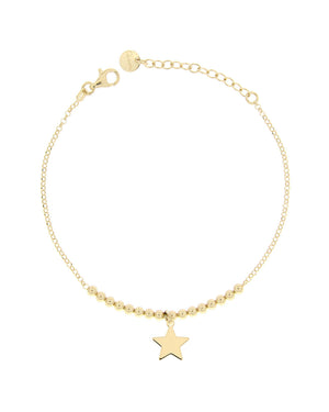Bracciale con pendente da donna Rue Des Mille I Sogni Son Desideri in argento 925 dorato con ciondolo a forma di stella BR-1SOGG.PL.STE.AU