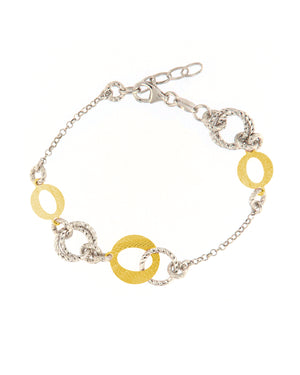 Bracciale catena Fraboso Gioielli da donna in argento 925 e galvanica oro giallo BR03706BP