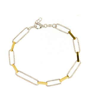 Bracciale catena Fraboso Gioielli da donna in argento 925 e galvanica oro giallo BR03708BP