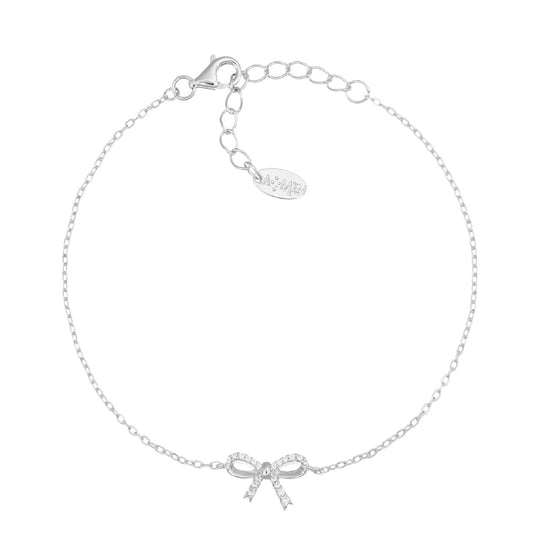Bracciale donna Amen Lady Diamonds in argento con fiocco di zirconi bianchi BRFIOBBZ-1