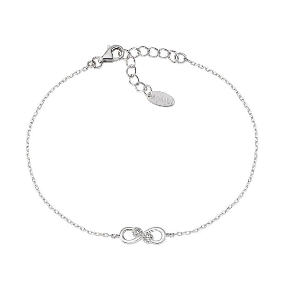 Bracciale donna Amen Amore in argento con due infiniti e zirconi BRININBBZ-1