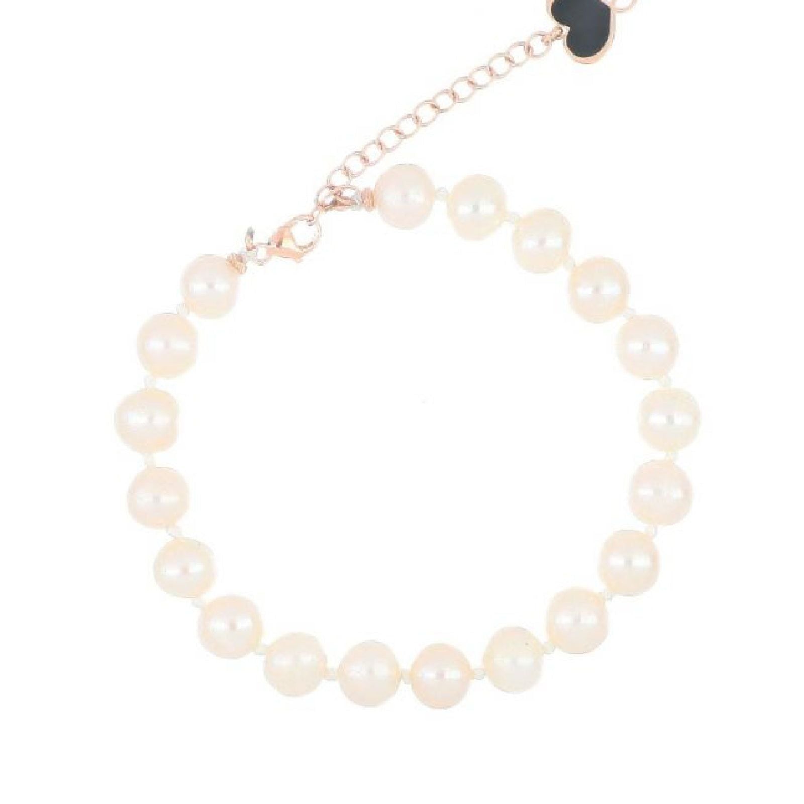 Bracciale donna Maman et Sophie Perla di Labuan argento rosé perle 8mm BRLABB-1