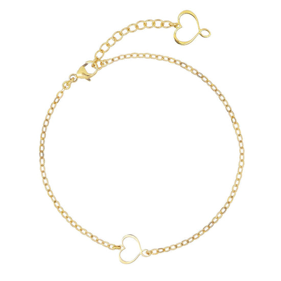 Bracciale donna Maman et Sophie Passpartout in argento oro con cuore BRPPTOVGI-1