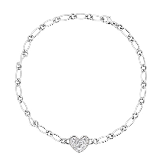 Bracciale donna Rue Des Mille Shapes in argento cuore di zirconi BRZ-020-M1-CUO-RH-1
