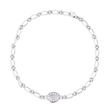 Bracciale donna Rue Des Mille Shapes in argento ovale di zirconi BRZ-020-M1-OV-RH-1