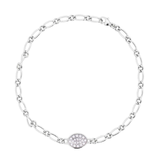 Bracciale donna Rue Des Mille Shapes in argento ovale di zirconi BRZ-020-M1-OV-RH-1