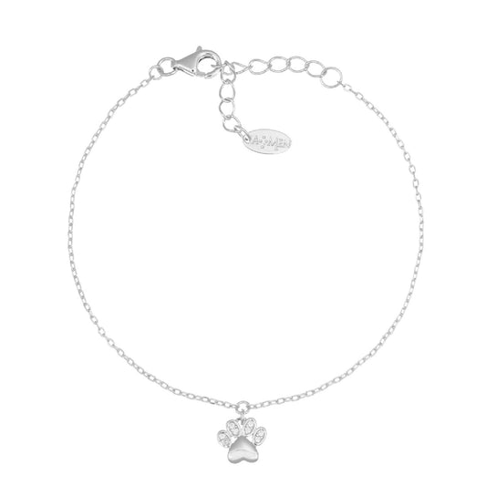 Bracciale donna Amen Animalier in argento con zampetta di zirconi bianchi BRZABBZ-1