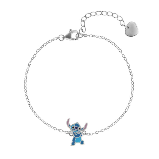 Bracciale a catena Disney Stitch bambino/a argento con Stitch centrale BS00094SL-65-CS-1