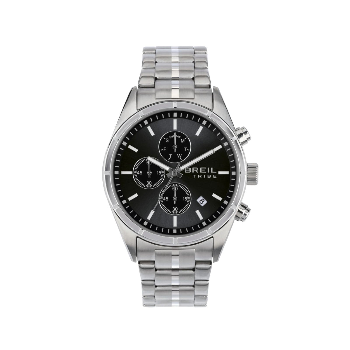 Orologio cronografo Breil Captain in acciaio quadrante nero MISURA UNICA